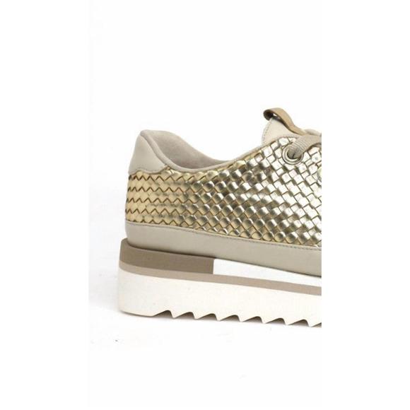 NEW SOFTWAVES women's leyla woven tie sneakers in coco platino